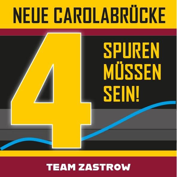 4 Spuren für den Kfz-Verkehr müssen sein! #carolabrücke #dresden