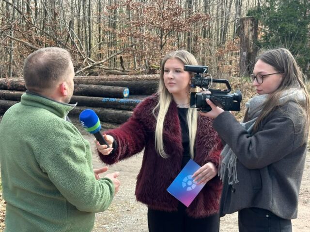 Pressetermin in der Heide. Unsere Petition gegen Windräder in Dresden findet enorm viel Zuspruch.